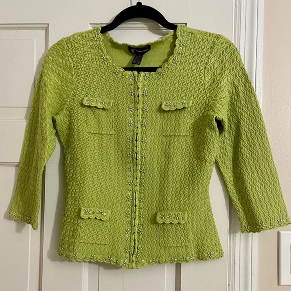 INC International Concepts Women's Green Sweater - Picture 2 of 7